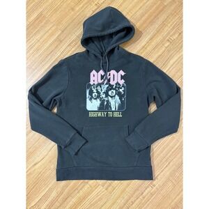 Old‎ Navy AC DC Highway to Hell Graphic Hoodie Sweatshirt Charcoal Gray Size M